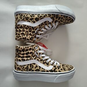 Vans Leopard Print High-Top Sneakers